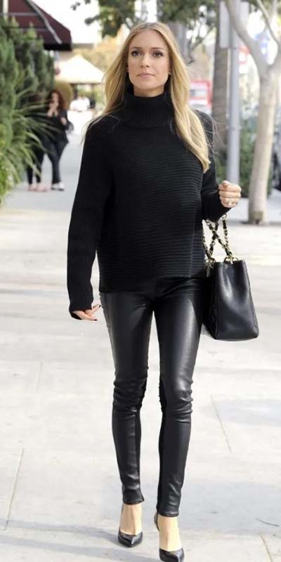 с чем носить кожаные штаны